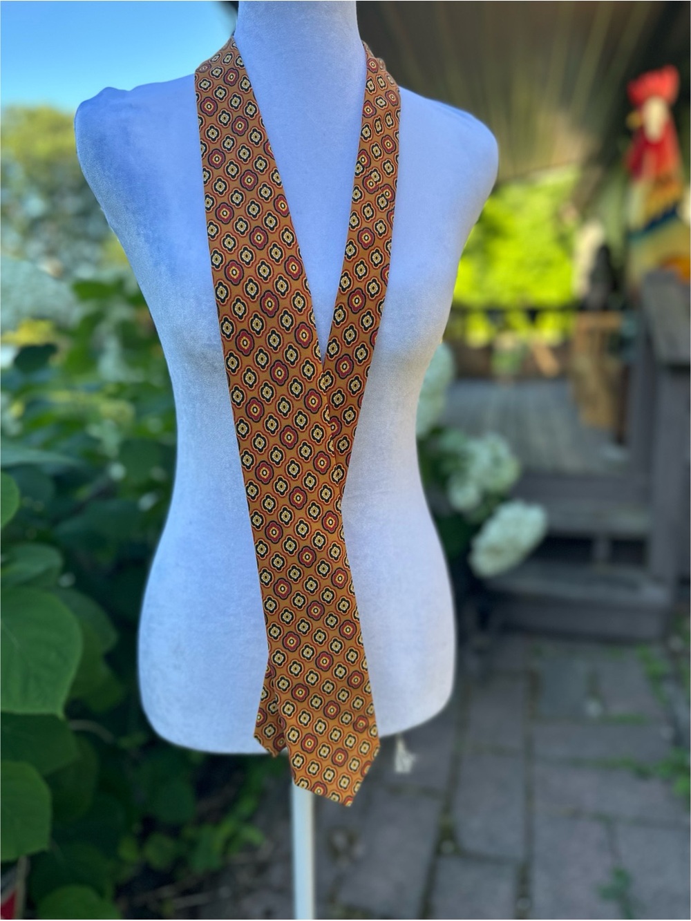 Robert Talbott Silk Estate Orange Geometric Tie